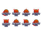 Free Basketball Logos Template Vector