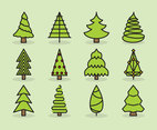 Cute Christmas Tree Icons