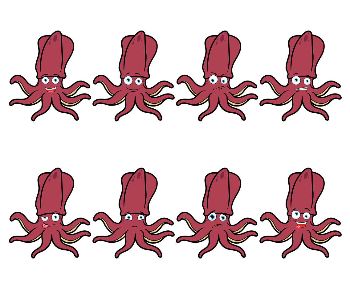 Octopus Cartoon Vector