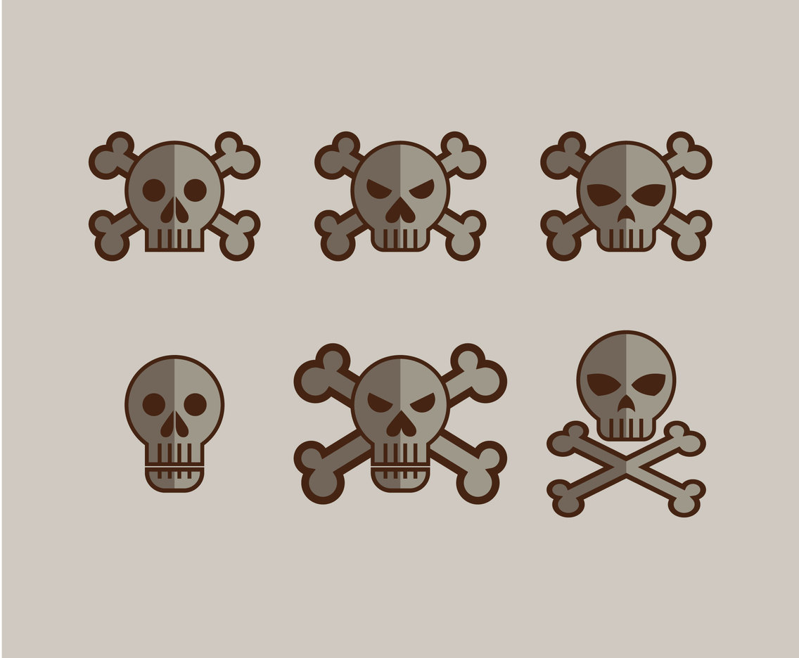 Skull Icons Vector