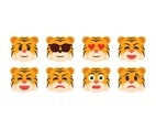 Free Cartoon Tiger Emoticons