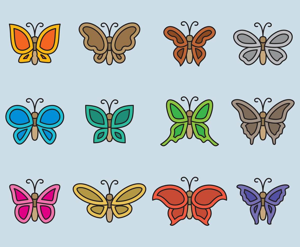 Cute Butterfly Icons