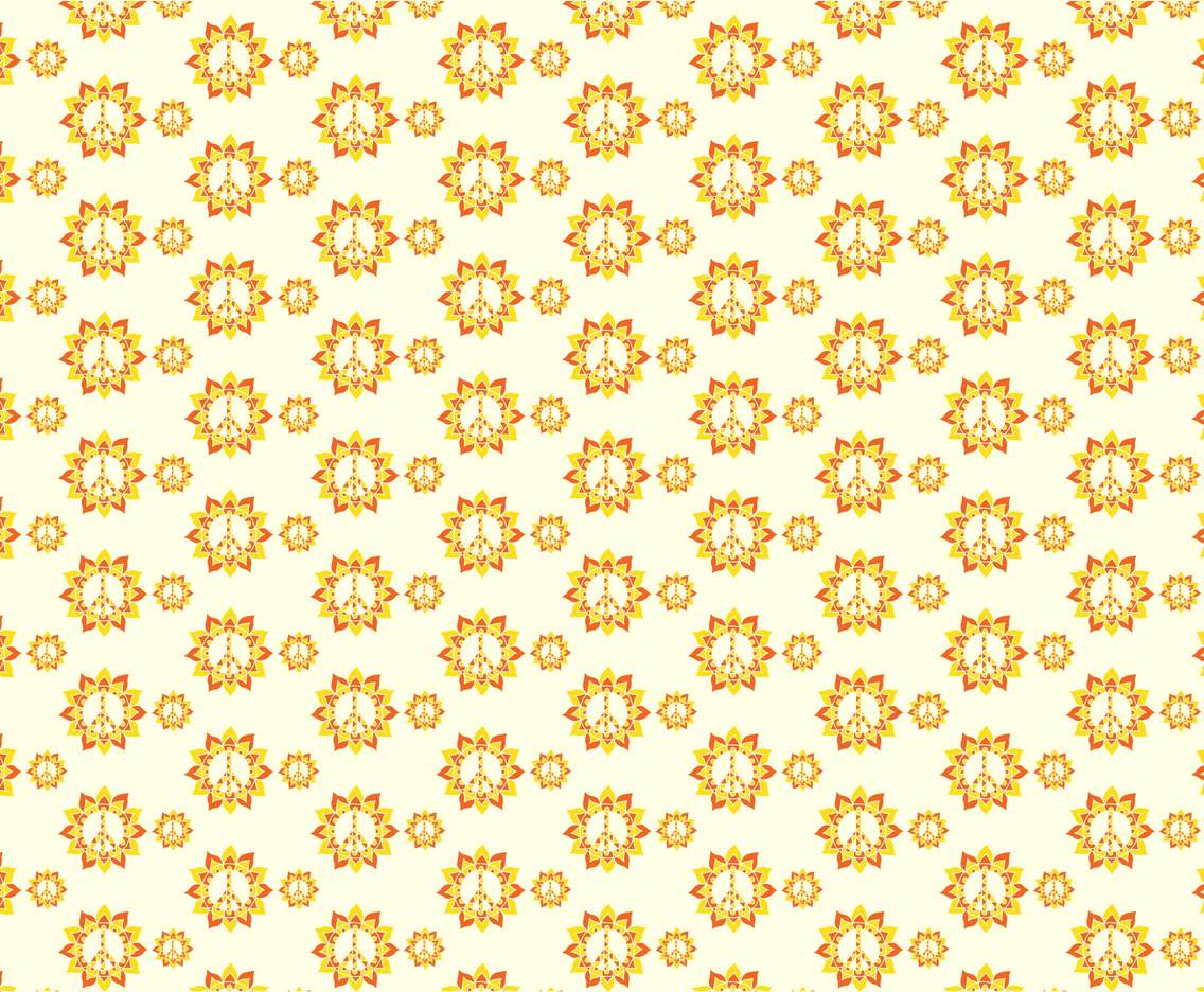 Hippie Symbol Pattern Background