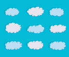 Cartoon Clouds Vector Set