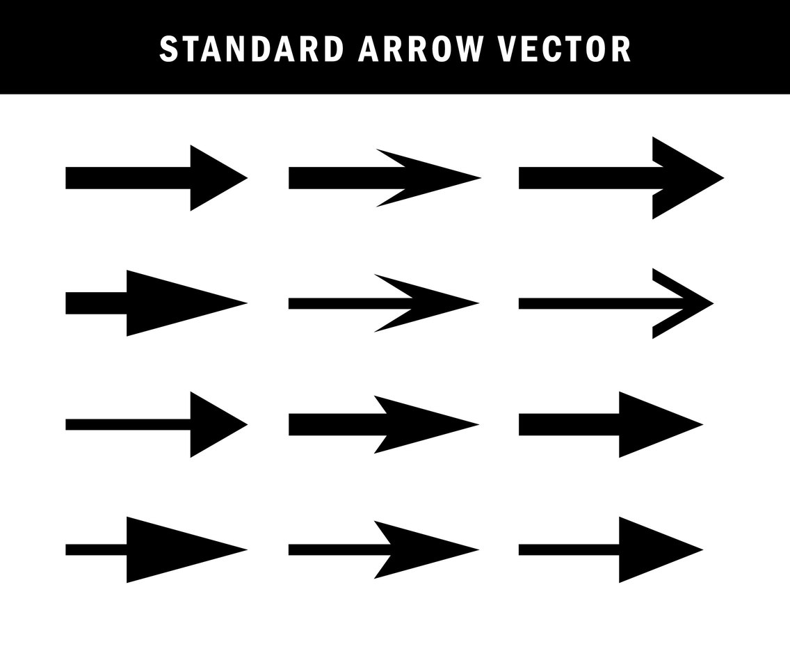 Standard Black Arrow Vectors