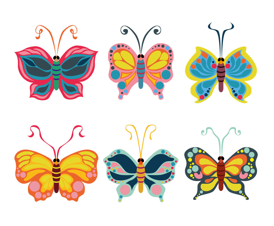 Beautiful Butterfly Clipart Vector