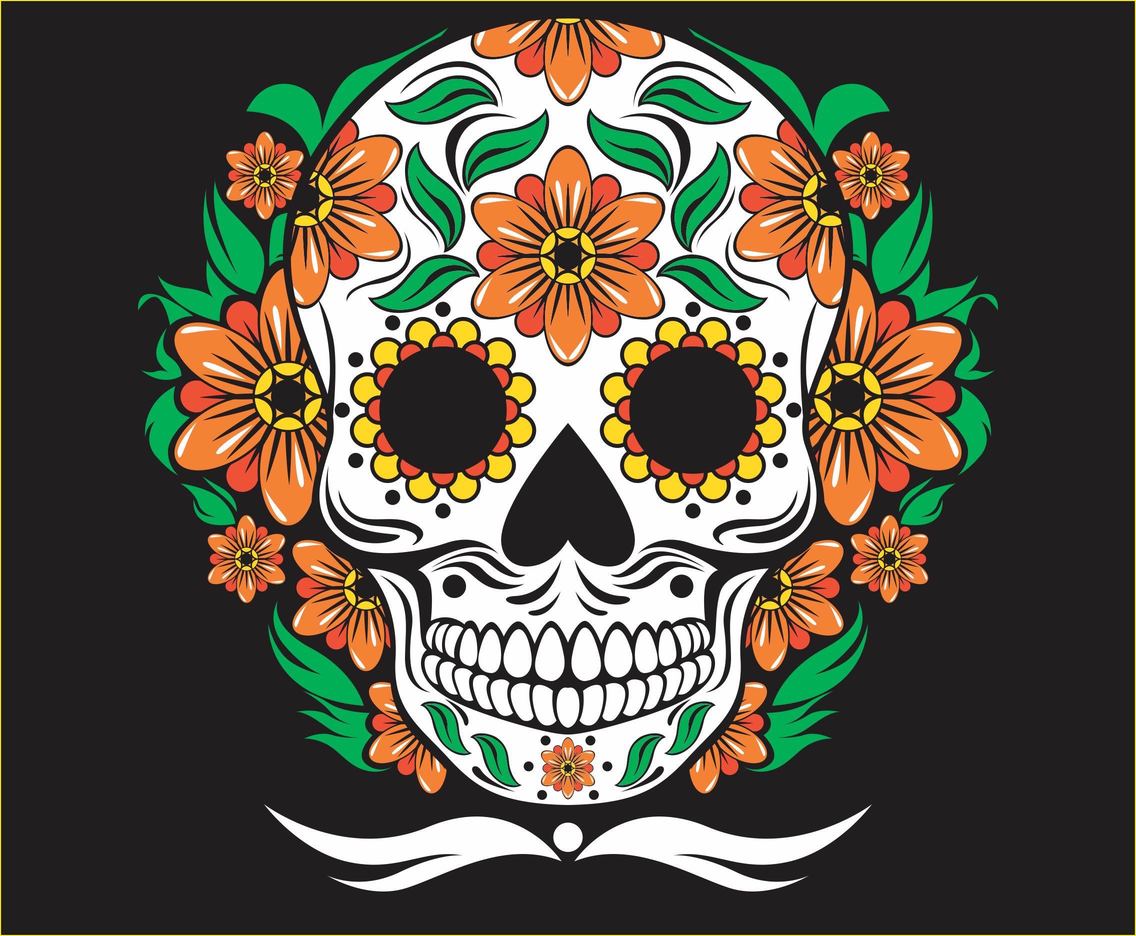 Mexican Skull Vector Svg