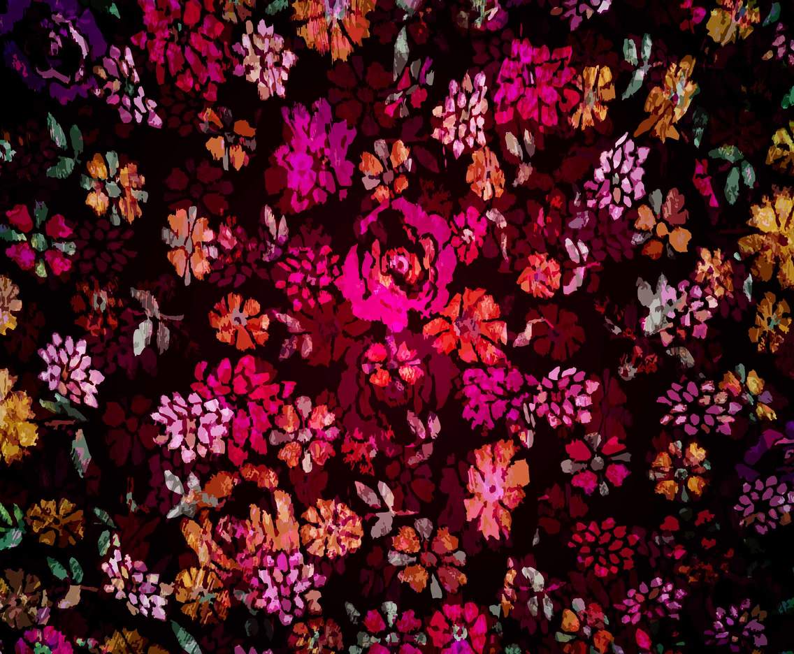 Pink Flowers Background Vector