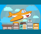 Vector illustration Cartoon Plane