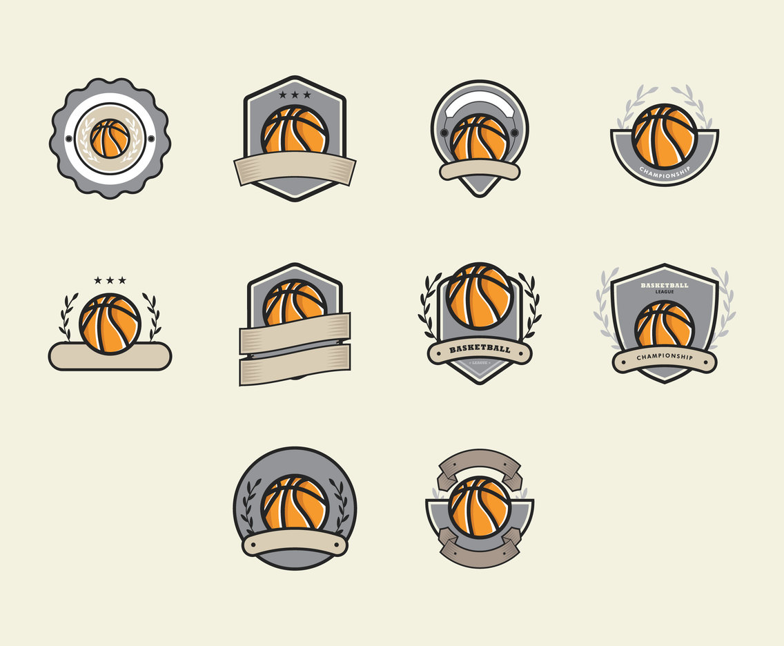 Basketball Logos Vector Set