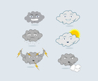 Cartoon Clouds and Weather Vector