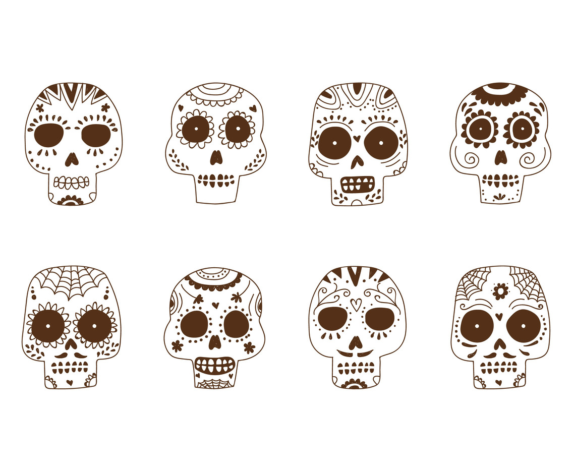 Mexican Skull Doodles
