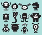 Cute Monster Silhouettes