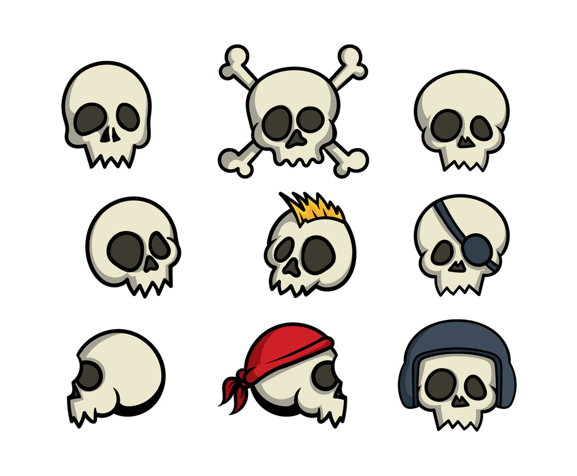 Cartoon Skull Vector Vector Art Graphics Freevector