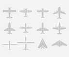Gray Airplane Icons