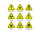 Danger Symbol Icons Vector