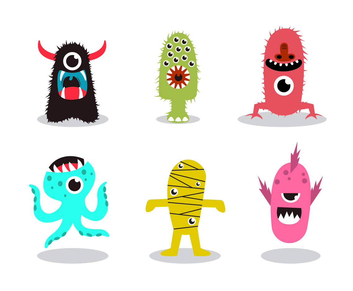Download Free Free Cartoon Monsters Vector Vectors and other types of Free ...