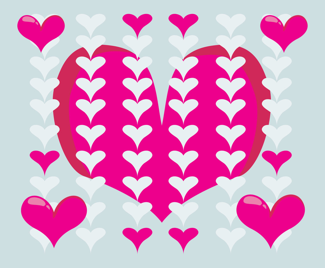 Lovely Hearts Background Vector