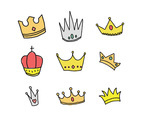 Set of Doodles Crowns