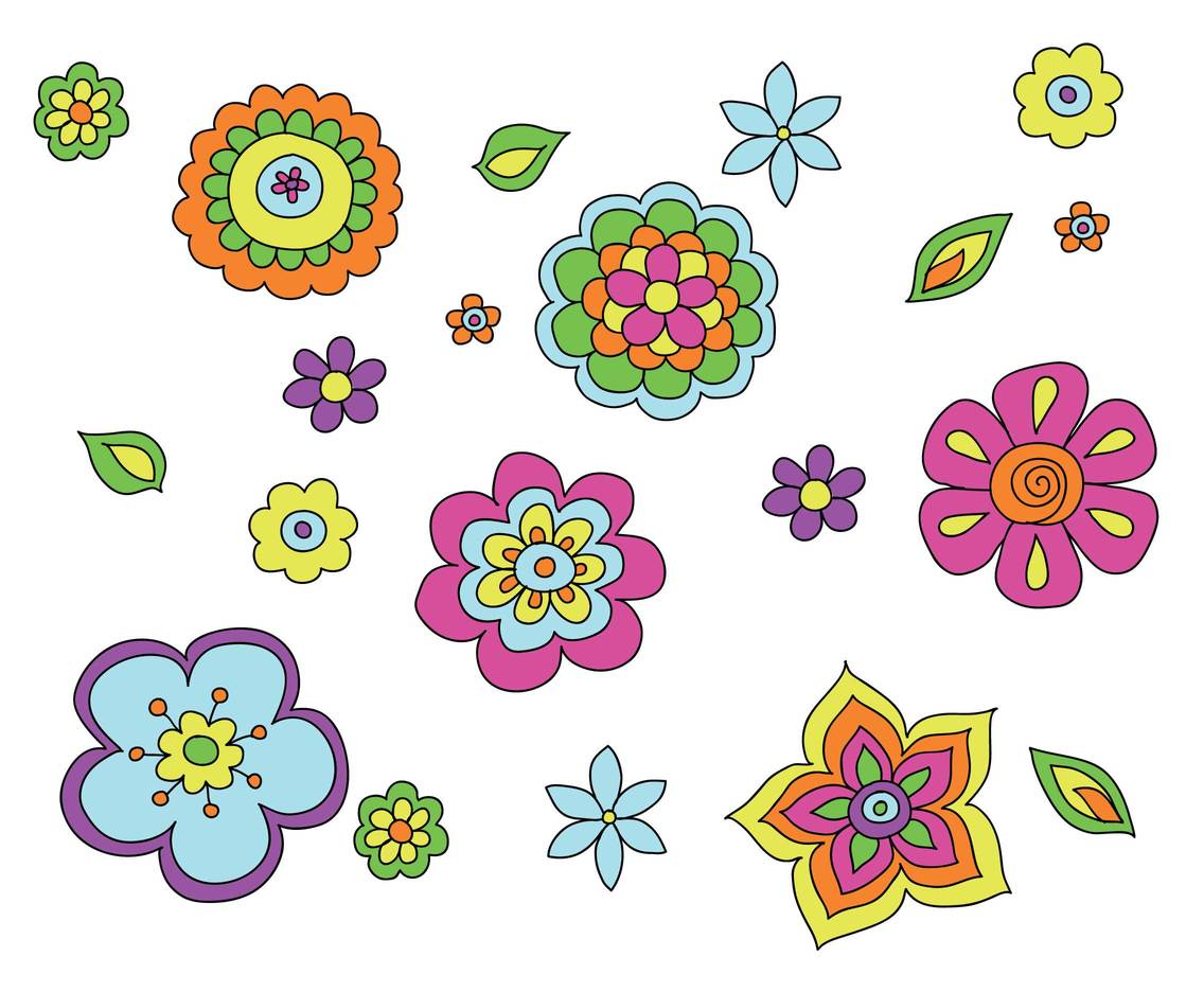 Sketchy Flower Background Vector
