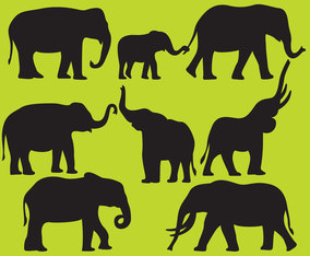 Free Elephant Silhouttes Vector Vector Art & Graphics | freevector.com