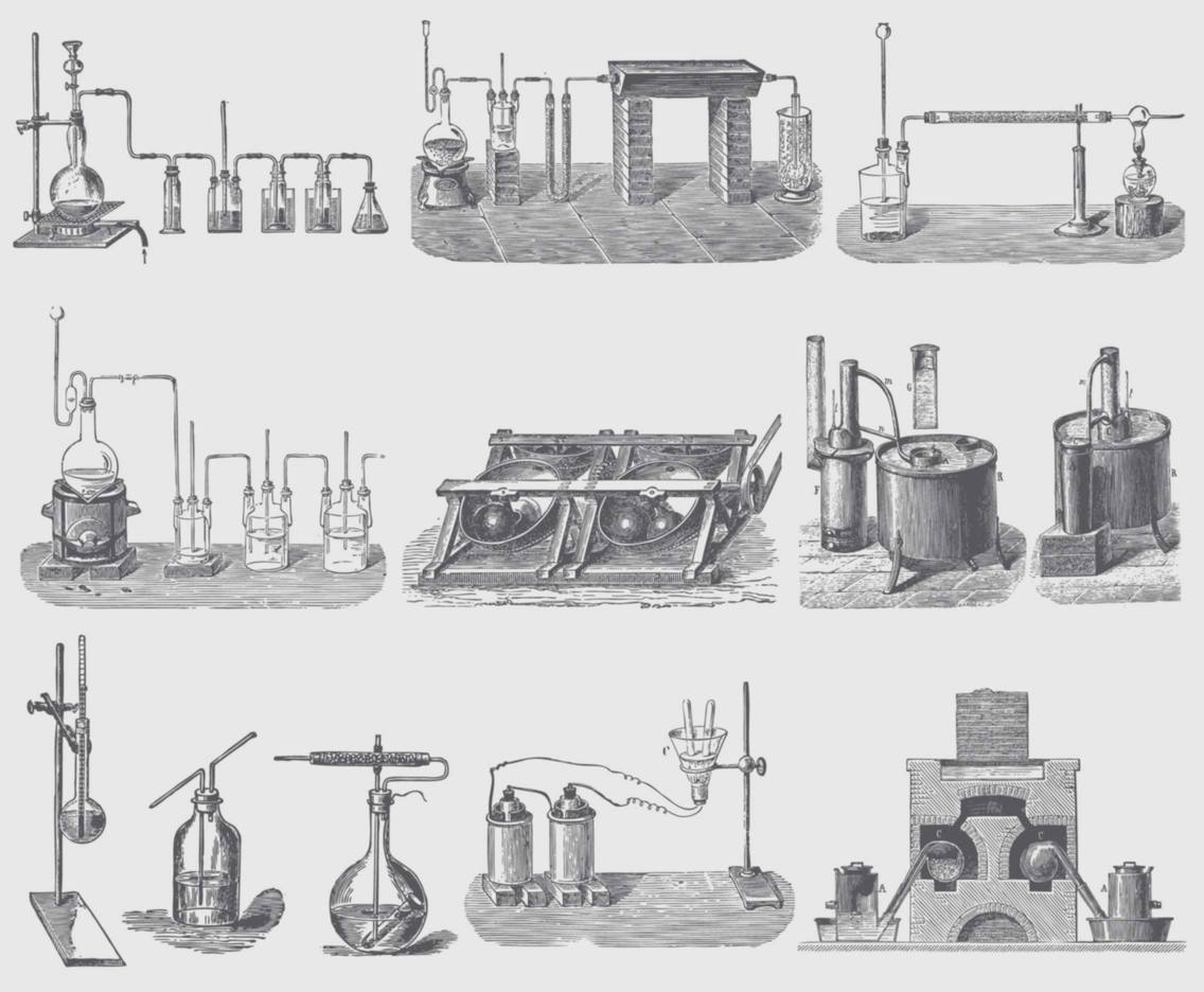 Gray Chemistry Tool Illustrations