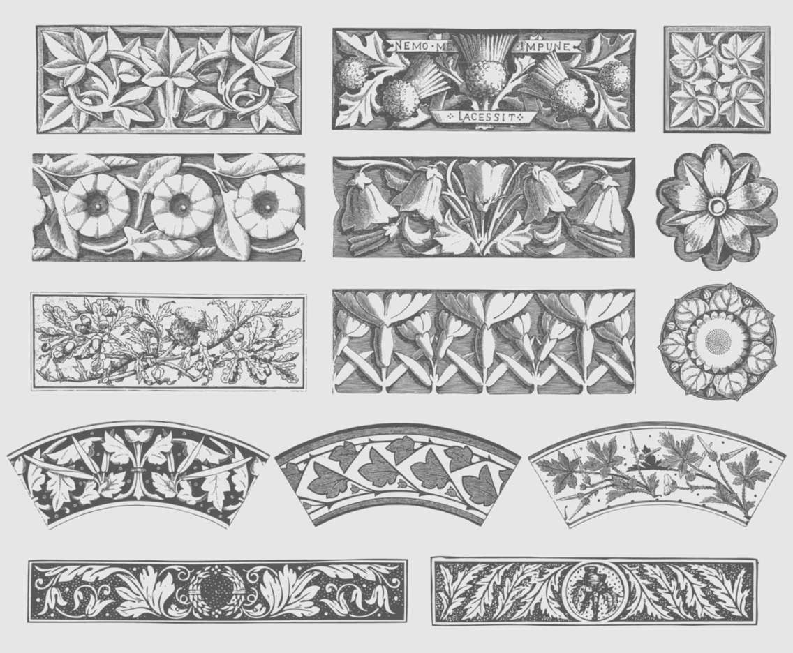 Gray Floral Decorations