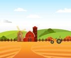 Illustration of Farm Field agriculture