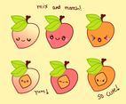 Cute Cartoons: Peach Set