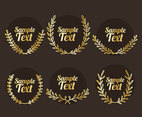 Gold Laurel Collection Vector