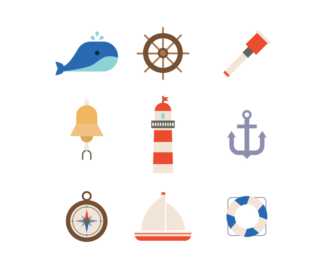 Set of Icons from the Sea