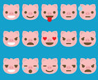 Cute Pig Emoticons