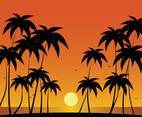 Free Palm Tree Silhouette Illustration