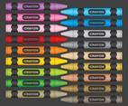 Colorful Set Of Crayons