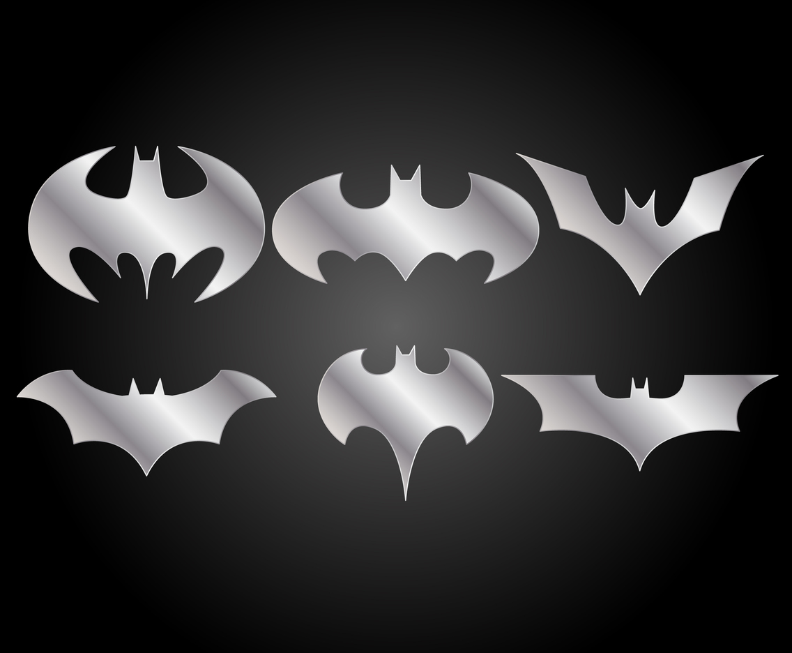 Six Batman Logo Vector Set Vector Art & Graphics
