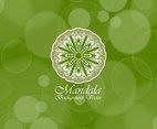 Mandala background vector green
