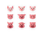 Pig Face Flat vector