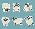 Funny Sheep Vector Set