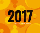Free Vector Happy New Year 2017 Orange Background
