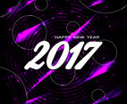 Free Vector Happy New Year 2017 Bright Background