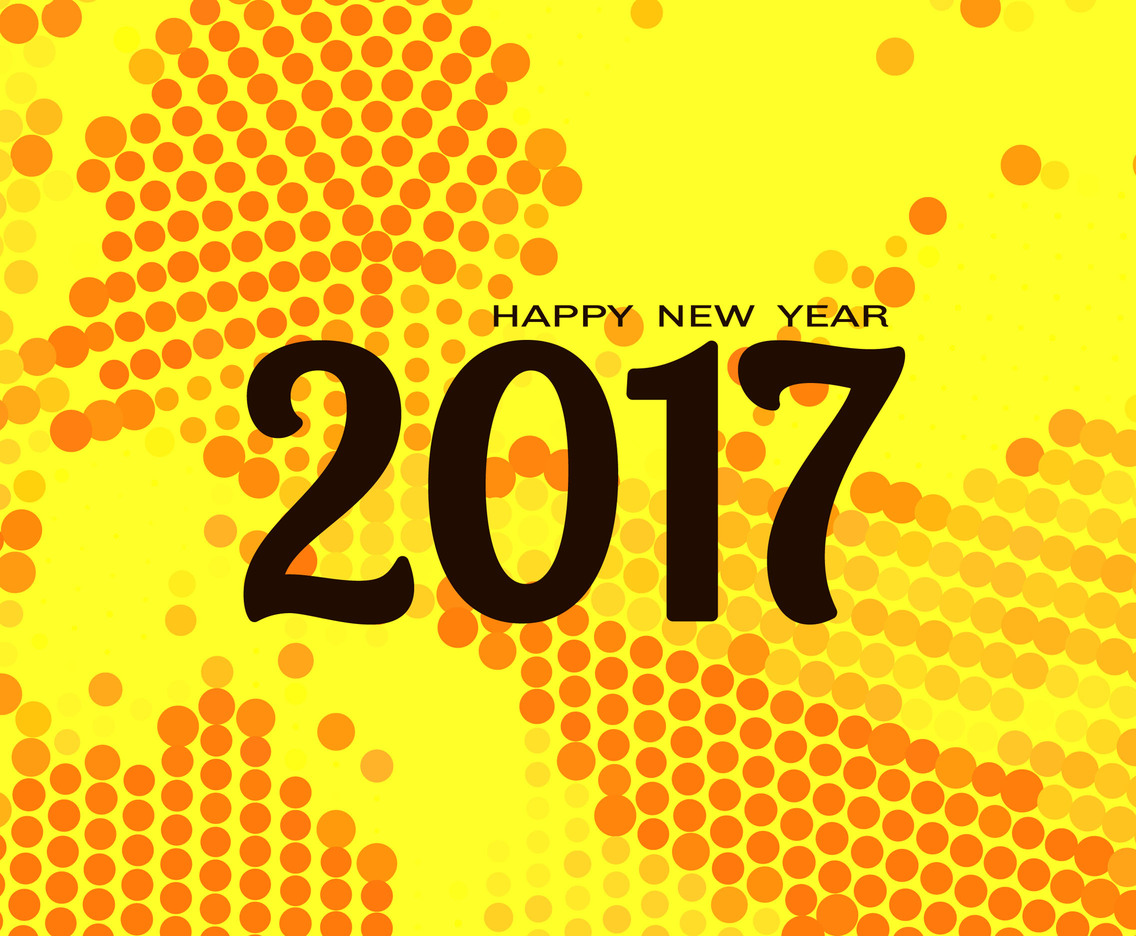 Free Vector Happy New Year 2017 Halftone Background