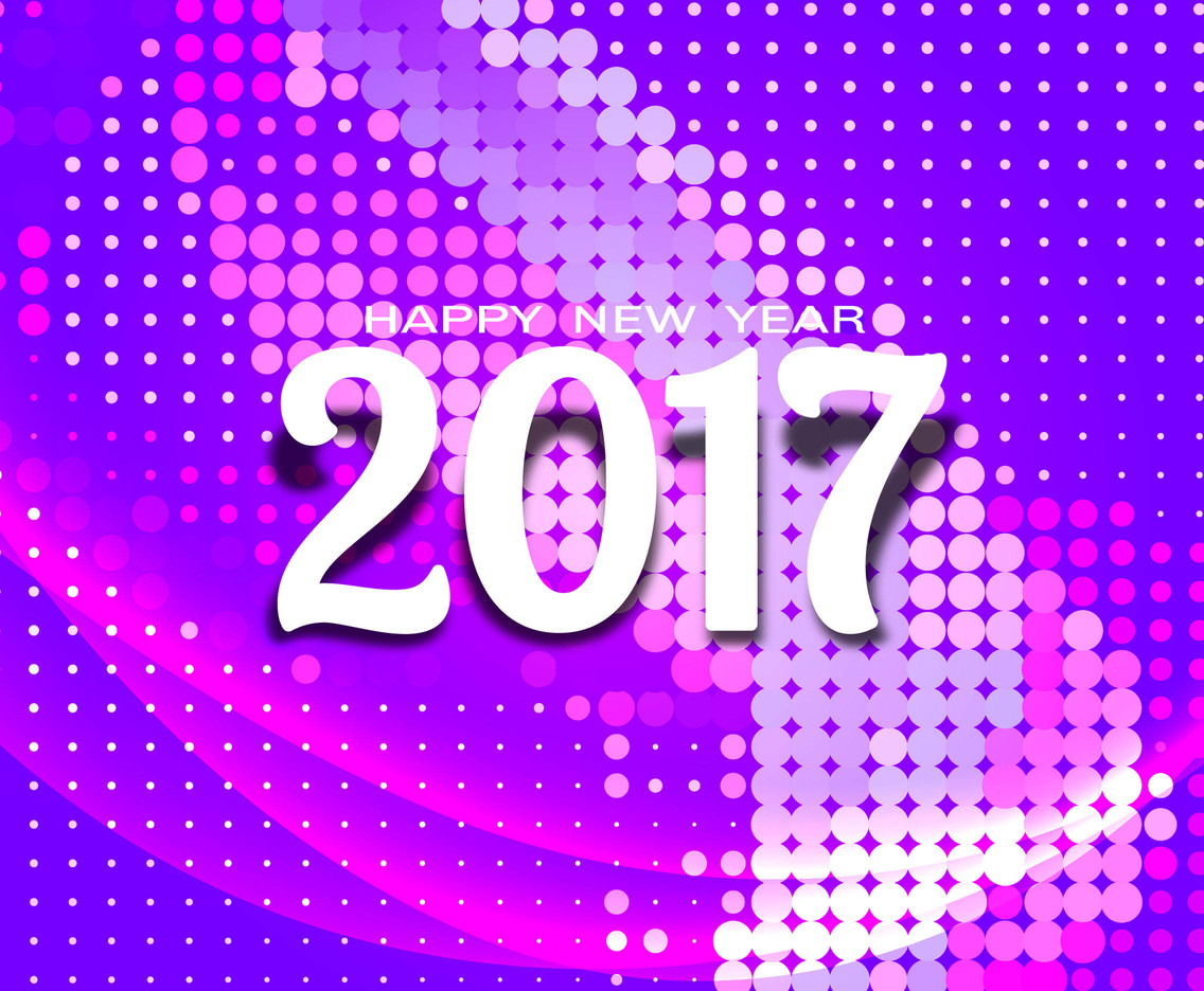 Free Vector Happy New Year 2017 Colorful Halftone Background