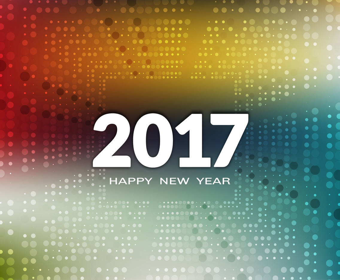Free Vector New Year 2017 background 