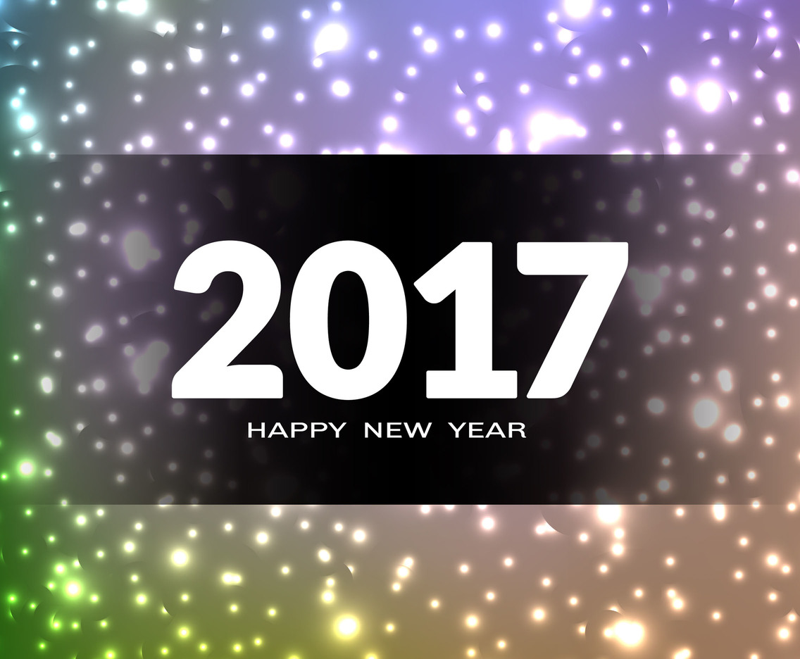 Free Vector New Year 2017 Glittering Background