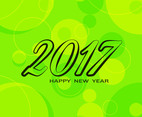Free Vector New Year 2017 Green Background