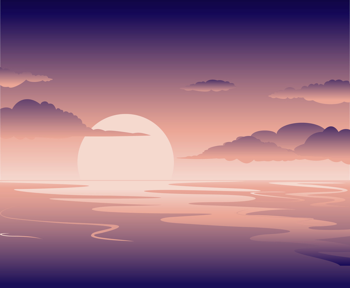 Sunset design background vector