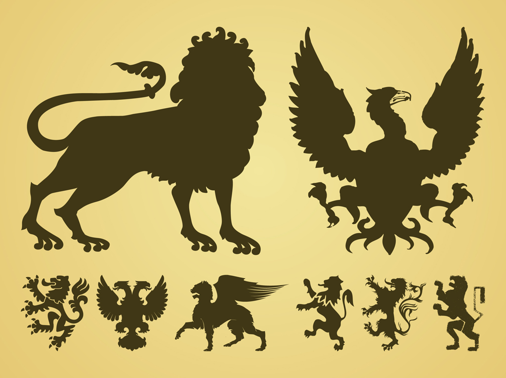 Heraldic Animals Vector