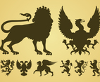 Heraldic Animals Vector