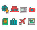 Hand Drawn Traveling Element Vector