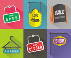 Store Sign Vector Set